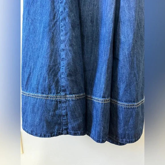 eShakti Dark Blue Denim Overall Dress - Picture 7 of 10